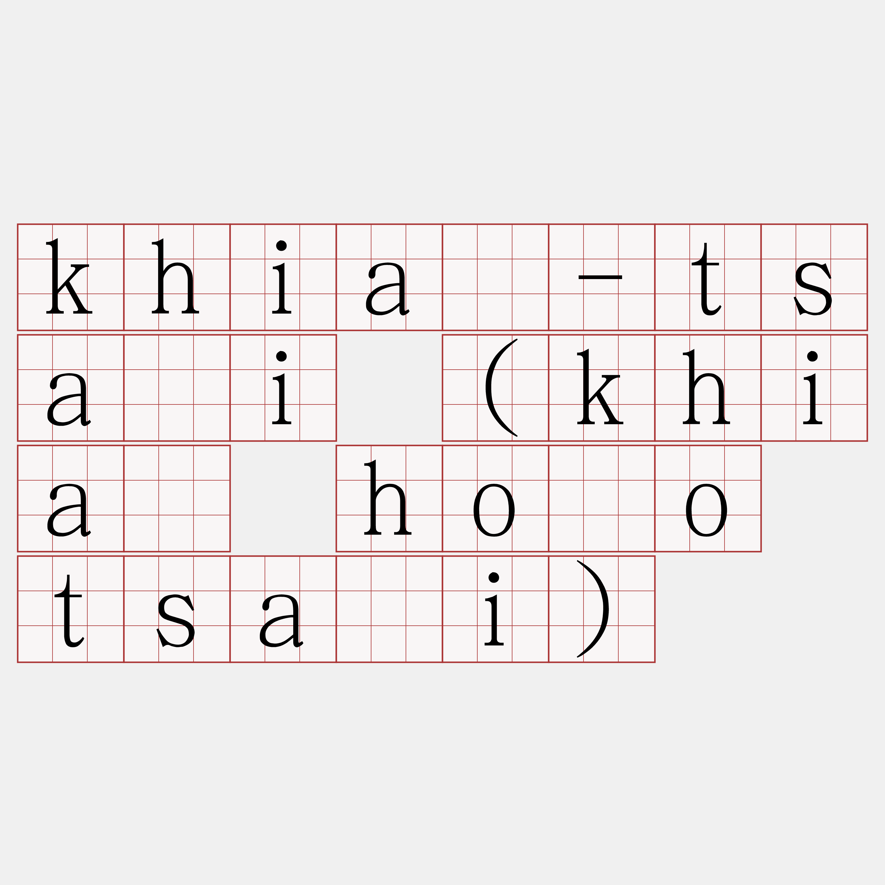 khiā-tsāi (khiā hōo tsāi)